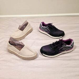 Brahma Maddox Composite Toe Work Shoe + ASOS DESIGN espadrilles - Women sz 12